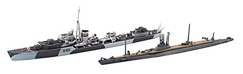 Aoshima HMS Destroyer Jupiter et sous-marin japonais I-60 kit de précision