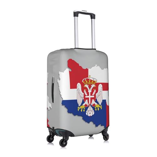 Serbia Flag Map01 Luggage Cover Suitcaseprotector Fits 18-32 Inch Luggage Custom Luggage Cover Personalized Suitcase3