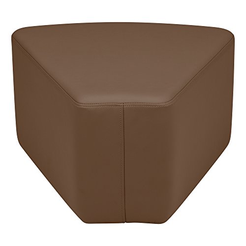 Image of Sprogs 12 inch H Structured Wedge Stool -Flexible Modular Collaborative Soft Seating for Office, Home, Lounge and School Classrooms with Durable Frame & Set of 6 inch Legs Add-on -Chocolate