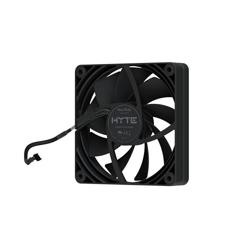 Image of Hyte Flow FA12 120mm PC Case Fans 4-Pack, High Performance, Low Noise, 1500 RPM, 4-Pin PWM, Fluid Dynamic Bearing - Pitch Black