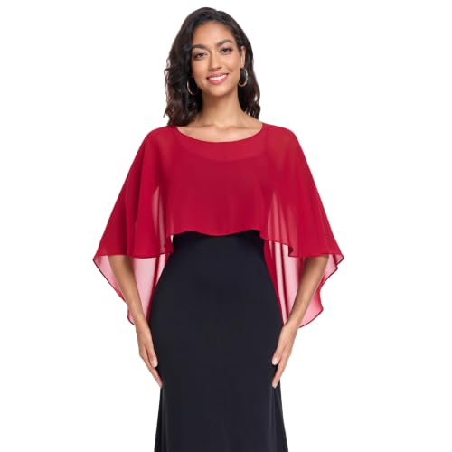 Shawls and Wraps for Evening Dresses Chiffon Wedding Capes Soft Shrugs
