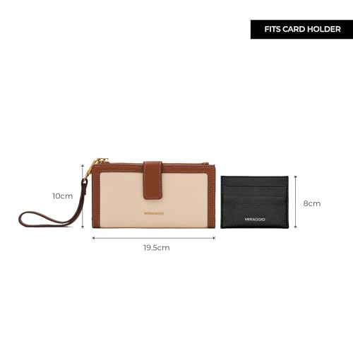 Image of Miraggio Trudie Wallet with Detachable Wristlet | One Main Compartments | 8 Card Slots | Women Wallets | Gift Items for Women (Ivory)