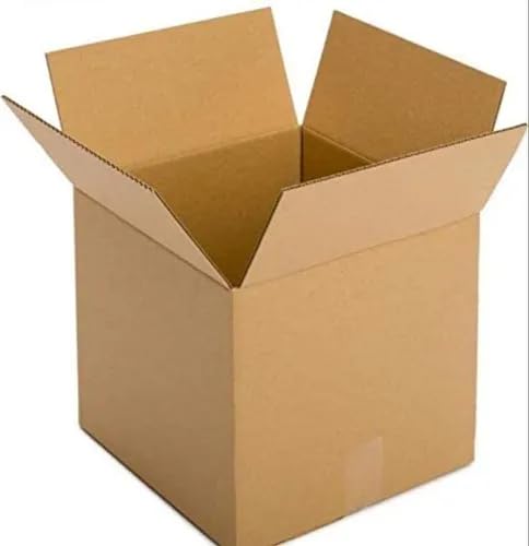 3-Ply Corrugated Boxes 4x4x3 Inch - Strong Brown Cardboard, Durable Shipping, Packing, Storage, Eco-Friendly, Heavy-Duty (Pack of 10)