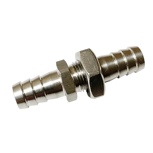 GatherTOOL 1Pc Hose Barb 3/4/6/8/10/12/14/16/20mm OD 304 Stainless Steel Bulkhead Equal Pipe Fitting Connector (Color : 1pc, Size : 3mm)