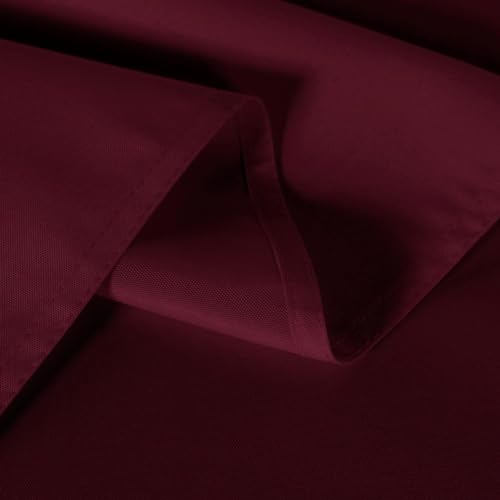 Image of sancua 6 Pack Burgundy Tablecloth 60 x 102 Inch, Rectangle Table Cloth for 6 Feet Tables - Stain and Wrinkle Resistant Washable Polyester Table Cover for Dining Tables, Buffet Parties and Camping