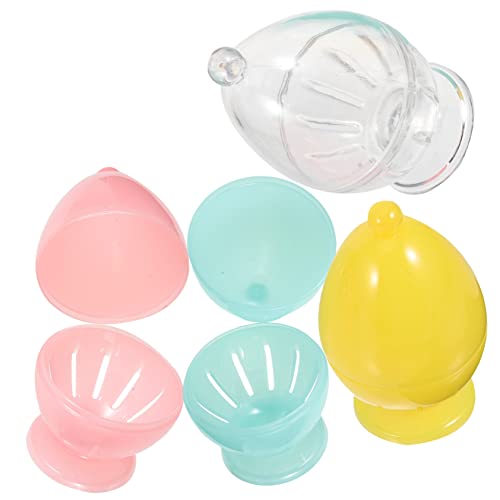 NOLITOY 4個 美卵保存箱 スポンジ 化粧卵ホルダー ミニ泡立て器 パウダーパフホルダー 化粧パフケース パウダーケース 収納オーガナイザー 品 ー pp