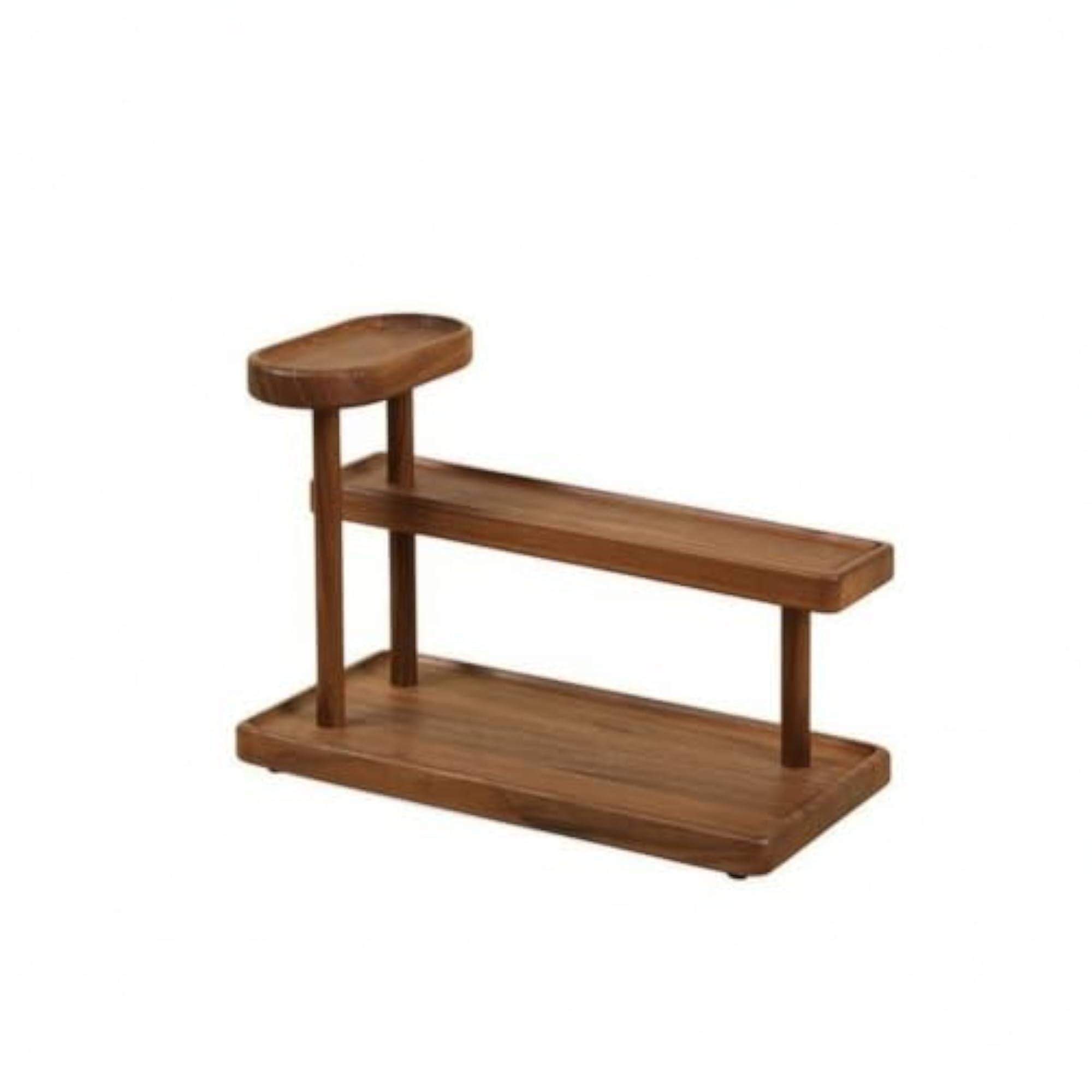 Multi-Tier 3-Tier Desktop Shelf with Compartments