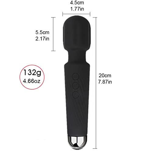 Image of New Vibrator Wand Massager for Full Body - Men & Women - for Back & Neck Massage - Muscle Tension Relief, Recovery & Soreness - Silicone - Rechargeable - Travel Bag Included (Light Blue)