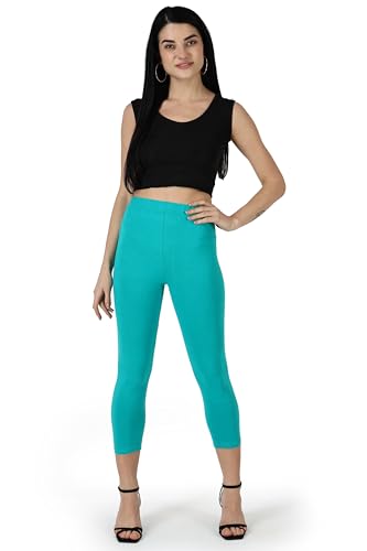 Image of Saundarya Calf Length Leggings for Women Sizes: Small Size (S /M) for 26-30 inches Waist, Regular Size (L /XL) for 30-36 inches Waist and Plus Size (2XL /3XL) for 36-40 inches Waist