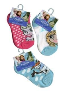 Disney Frozen Anklets Socks Size 4 - 6 X 3 Paris