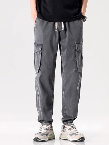 Men's Jeans Summer Loose Workwear Thin Denim Joggers Long Pants for Men3