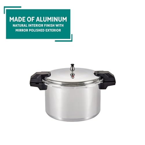 Image of Mirro 7114000228 92116 Polished Aluminum 5 / 10 / 15-PSI Pressure Cooker / Canner Cookware, 16-Quart, Silver