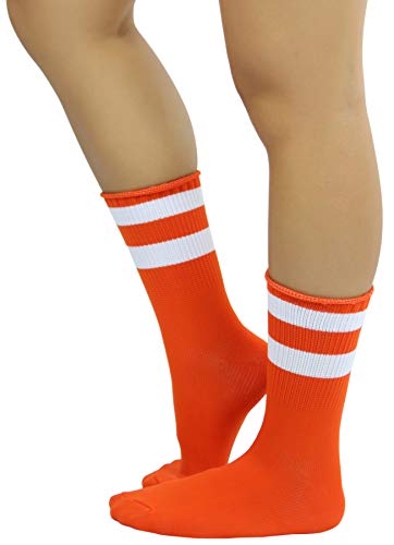 Image of ToBeInStyle Women's Acrylic Ankle Hi With Double Stripe Top Crew Fun Athletic Socks