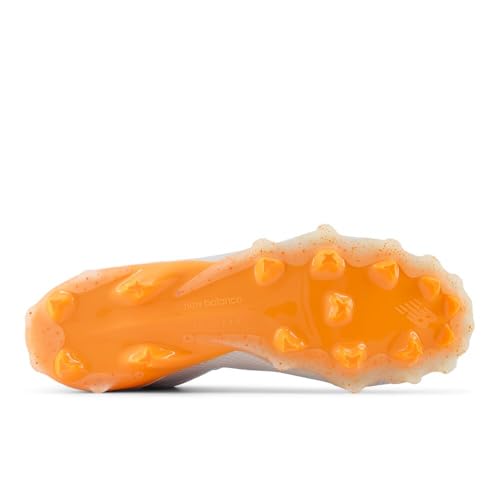 New Balance Men's FreezeLX V5 Low Lacrosse Shoe, White/Hot Mango/Black, 7 M