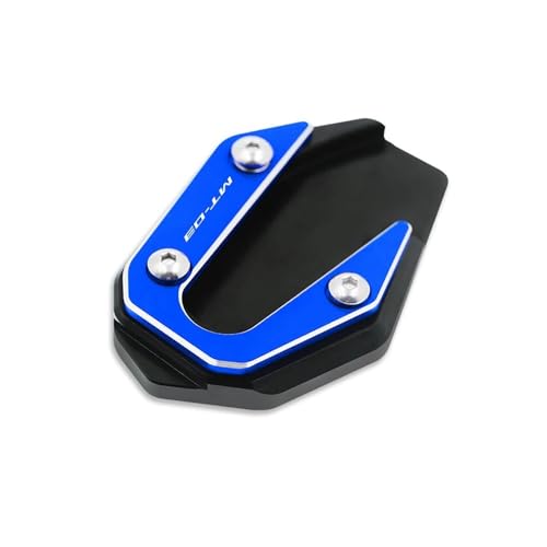 Extension de béquille pour Yamaha MT-03 2017-2021 plaque support bleue