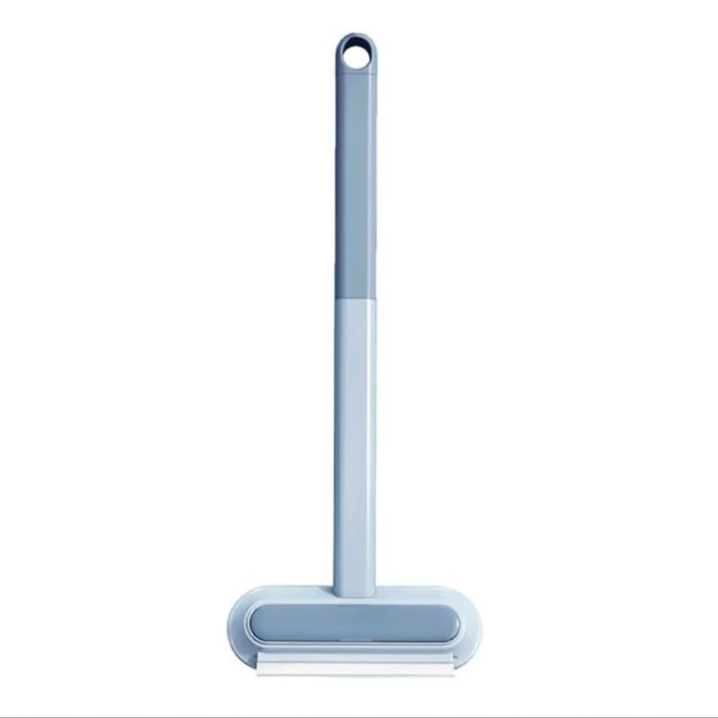 3-in-1 Pet Hair Removal Brush, Gray and White, Long Handle Carpet Cleaner with Reusable Lint Roller for Pet Hair, Dust