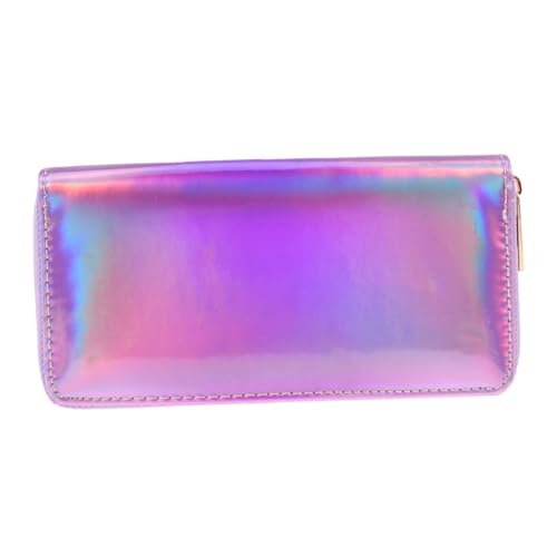 Sparking Sequins Wallet for Women Iridescent Clutch Purse Zippered Pocket Chic Holographic Wallet for Phone Cards for Birthdays Special Occasions