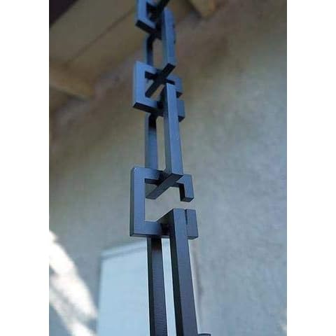 Cadena de lluvia rectangular KAM Home Artware con kit de instalación Cover