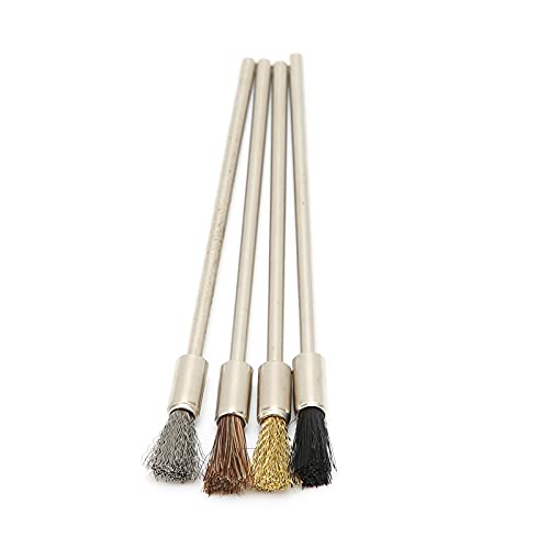 Image of Stainless Steel Mini Wire Brush Horsehair Bristle for Rust Removal Slag Stain Deep Cleaning Narrow Areas Dirt Dust Tool