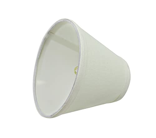 Image of Aspen Creative 32045-2A, Hardback Empire Clip-On Chandelier Lamp Shade, Off-White, 3 inch Top x 6 inch Bottom x 5 inch Slant Height, Set of 2
