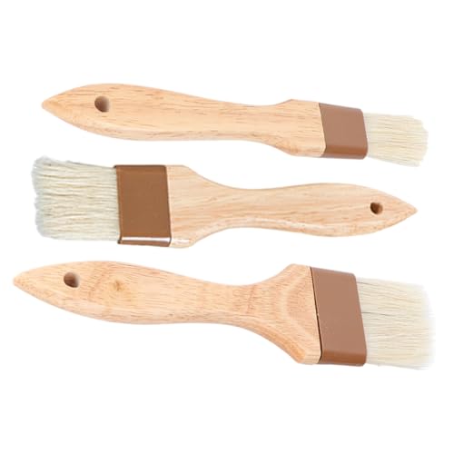 Abaodam 3Pcs Bristle Basting Brush Food Grade Kitchen Supplies for Grilling Baking and Cooking Durable Design with Ergonomic Handle for Application