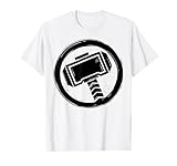 Marvel Thor Woodcut Hammer Logo T-Shirt