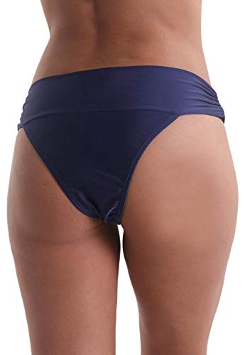 Calcinha Biquíni Avulso Cós Alto Orquídea - Azul Marinho - P