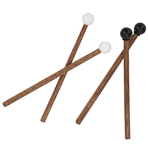 zungentrommel schlägel,steel tue drum mallets,Filzschlägel für Stahlzungentrommel,4Stk. Stahlzungentrommelschlägel Kinder Gummitrommelstock Schlaginstrumententeile 16,5 Cm