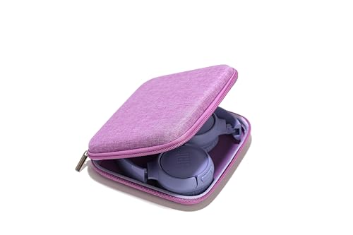 Ginsco Ultra-Slim Case Compatible with JBL Tune 510BT Bluetooth Headphones with JBL Tune 520BT/670NC Live 460NC Wireless On-Ear Headphones Travel Carrying Headphone Case (Purple)