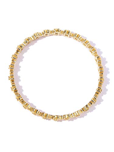 Set of 2 Women's Floral Pattern Stones Studded Bangles
