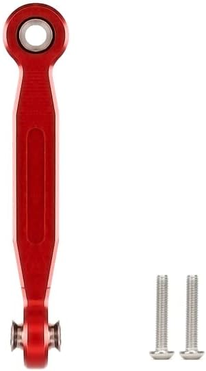 46MM Aluminum Servo Steering Linkage Tie Rod #7747 Anti Dropping for TRAXS 15 X-maX 110 MAXX #8947 - (Color RED)