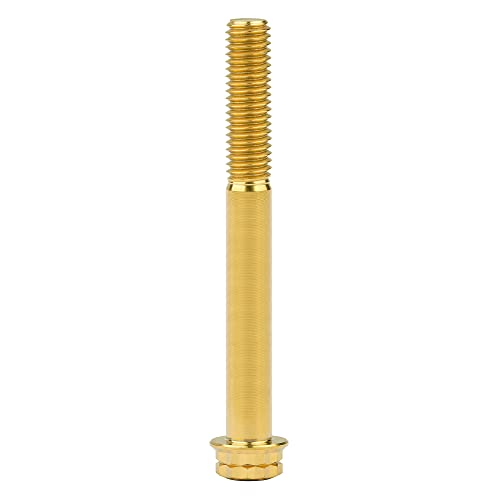 Image of Titanium Flange 12 Point Head M8 x15 20 25 30 35 40 45 50 55 60 65mm Screw Bolt Pack of 4 (M8x65mm, Gold)