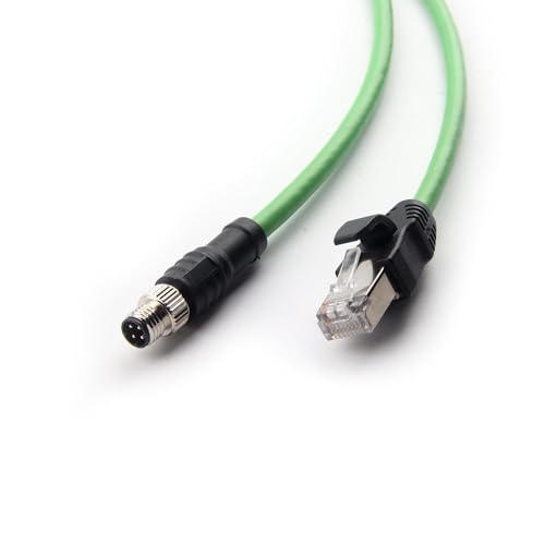 Cable Industrial M12 macho 4 pines a RJ45 Cat5e 1 m miniatura 2