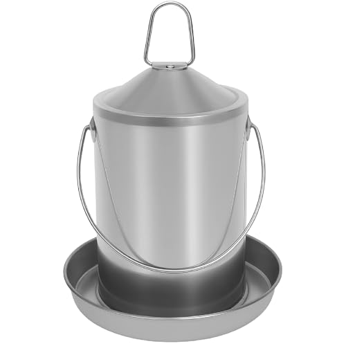 Hühnertränke 3L aus 304 Edelstahl, Geflügeltränke zum Hängen oder Stellen, rostfrei und hygienisch, Wasserspender für Hühner, leicht zu reinigen, automatische Wasserversorgung für 4 Hühner Hühnertränke 3L aus 304 Edelstahl, Geflügeltränke zum Hängen oder Stellen, rostfrei und hygienisch, Wasserspender für Hühner, leicht zu reinigen, automatische Wasserversorgung für 4 Hühner