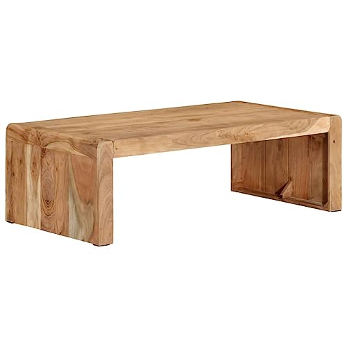 Mesa de Centro Madera Maciza Acacia 110x55x35 cm, Mesa Auxiliar, ...