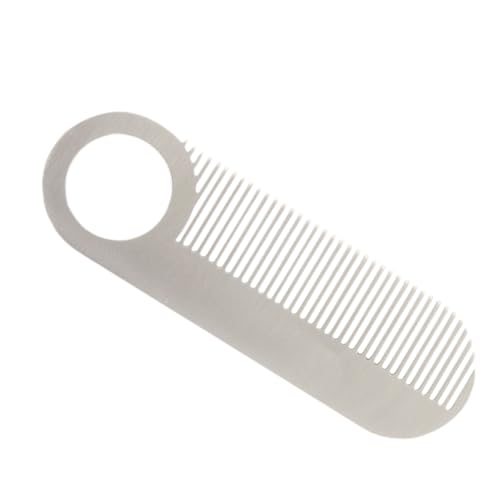 Peine de barba de metal fino | peine de bolsillo, peine de rizador, barba, bigote, marcador y luchador, peine de peine para hombres, cuidado, recorte, crecimiento profesional, peinado, peinado,
