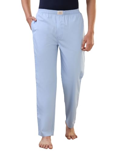 Image of SleepZ by Raymond Men Regular Fit Solid Pattern Pure Cotton Sleepwear Pyjama