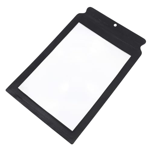 Luxshiny Portable Elderly Handheld Magnifier with Black Frame Soft PVC Magnifying Glass for Reading Books Newspapers and Jewelry Inspection