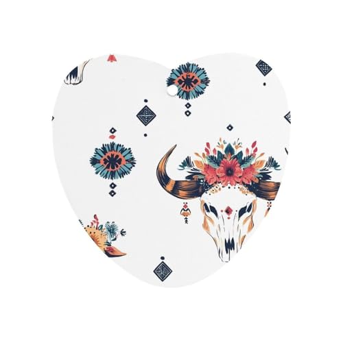 Bulls Skull Car Air Freshener Hanging Aromatherapy Tablets for Car Accessories Love form