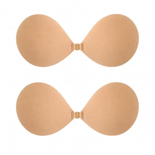 Image of Royal Luxury Women & Girl Strapless Push Up Stick On Invisible Bra - Wire Free Self Adhesive Backless Silicone for Deep Neck Dresses