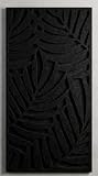 Pannello Fonoassorbente Decorativo 90x50 cm – Fibra di Poliestere Alta Densità 40, Ignifugo B-s2,d0 – Pannello Acustico Anti Eco e Riverbero, ristoranti, sale (Foglie, Pieno)