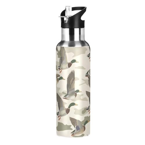 Bottle Cups With Straw Lid Insulated Stainless Steel Leakpro