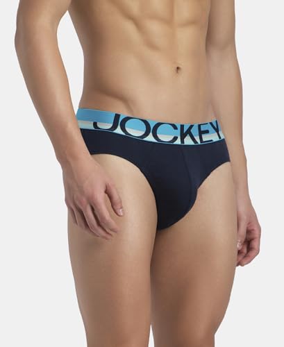 Image of Jockey FP02 Men's Super Combed Cotton Rib Solid Brief with Ultrasoft Waistband (Pack of 2)