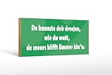 mrdeco Cartel de madera 27 x 10 cm Do Kannste DEK dreejen wie du wutt madera cartel