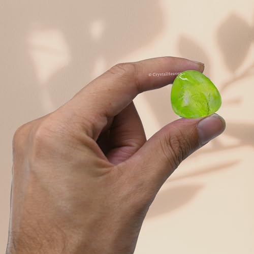 Image of Crystal Heaven Certified Apple Aura Quartz Healing Tumbled Stone,Natural Polished For Diy Crafts,Manifestation,Meditation,Pooja Feng Shui And Reiki Healing(30 Grams)