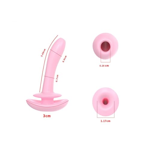 KKSEXY貞操帯用尿道プラグアクセサリーシリコン製中空貫通式ペニスプラグ 貞操体装着したまま排尿可能な取ズレ落ち防止拘束具 中級者以上向け（ ピンク） - 画像4