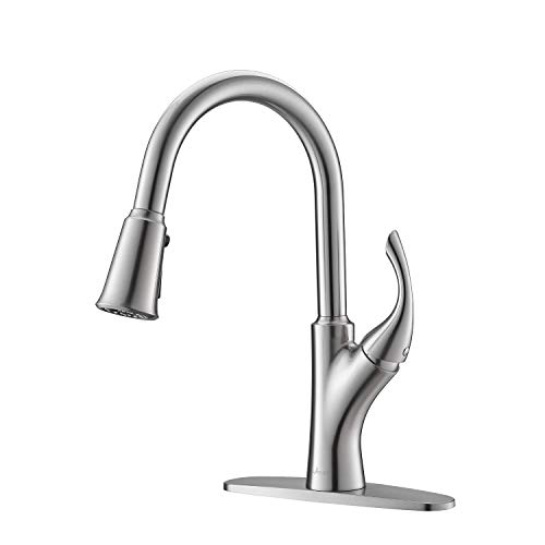 One-Day Sale: Up to 50% Off APPASO Drinking Water Faucet, 3 in 1 Pull Down Kitchen Faucet with Purified Faucet for RO and Water Filtration Systems, Lead-Free Single-Handle High Arc Kitchen Filter Faucet, Brushed Nickel