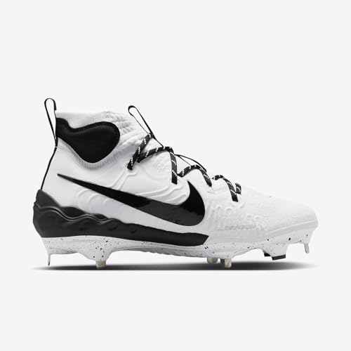 Nike Alpha Huarache NXT Men's Baseball Cleats (DJ6517-107, White/Pure Platinum/Black) Size 13
