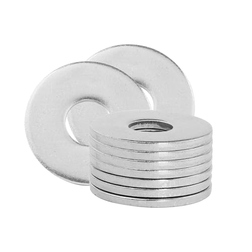 Zernmiarder M10 Stainless Steel Flat Washers - 30mm Outside Diameter, 304（18-8） Stainless Steel Washers Metal Washer for Screws Bolts, Pack of 10