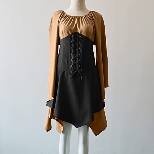 Robe traditionnelle gothique rétro noire avec corset M - 5